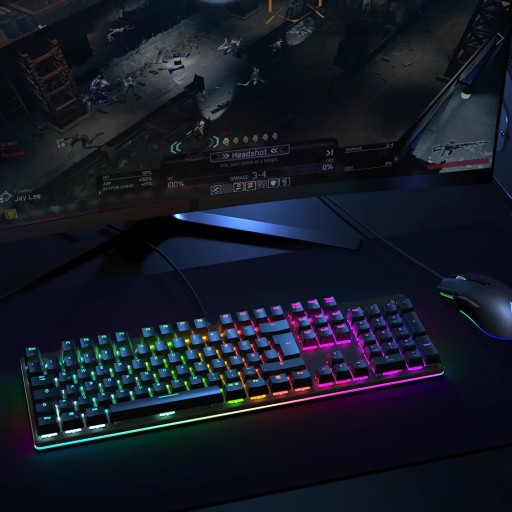 ИГРОВАЯ КЛАВИАТУРА AUKEY со светодиодной подсветкой
