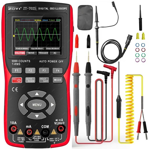 ИЗМЕРИТЕЛЬ ЭЛЕКТРИЧЕСКОГО ТОКА 2в1 ЦИФРОВОЙ МУЛЬТИМЕТР ОСЦИЛЛОСКОП ZOYI ZT702S