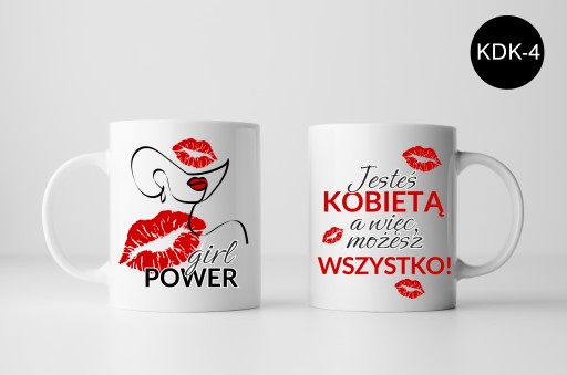 Кружка с принтом к Женскому дню.