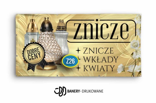 Baner Reklamowy 2mx1m Znicze Wkłady - REKLAMA Z24