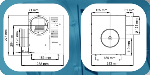 TURBINA KOMINKOWA Wentylator Kominkowy ZESTAW DGP 3 pomieszczenia 80m2