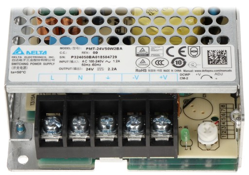 ИМПУЛЬСНЫЙ ИСТОЧНИК ПИТАНИЯ PMT-24V50W2BA Delta Electronics