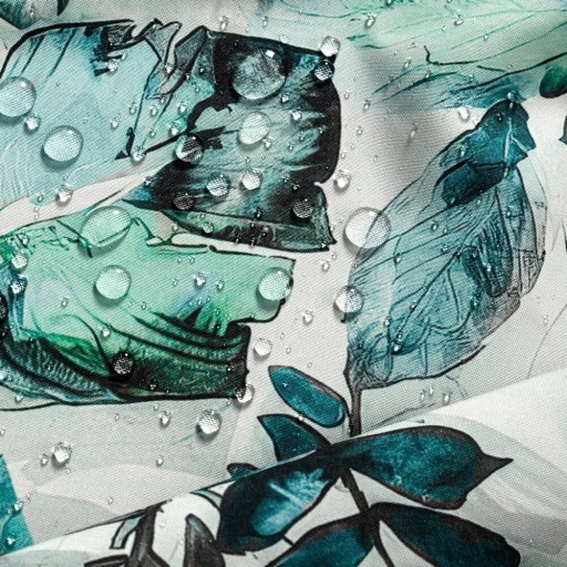Zasłona ogrodowa wodoodporna 155x240 cm w zielone liście zasłony na taras