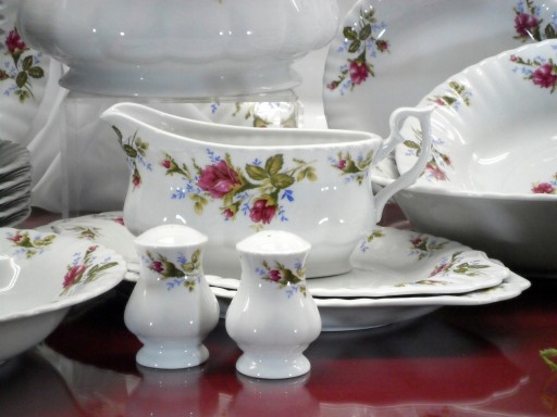 003 PÓŁMISEK 33 RÓŻA IWONA CHODZIEŻ porcelana