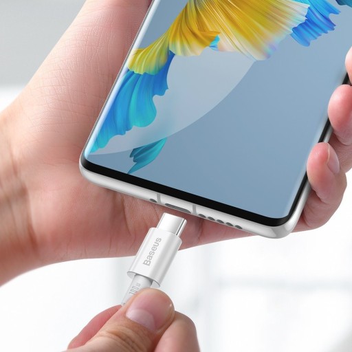 Кабель Baseus USB type C - USB type C, 2 м, белый