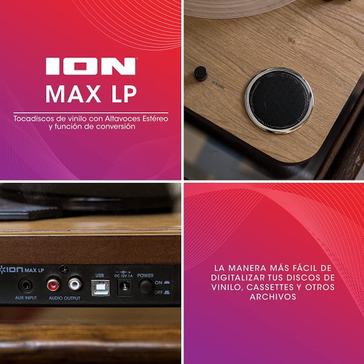 Проигрыватель проигрывателя ION MAX LP WD коричневый