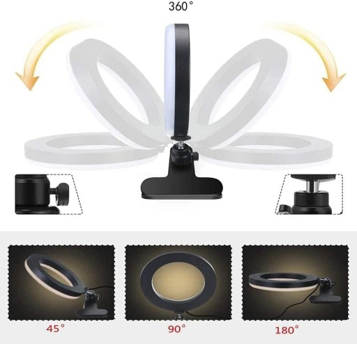Кольцевая подсветка RGB. Световое кольцо с зажимом