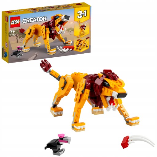 LEGO 31112 - Creator - DZIKI LEW STRUŚ GUZIEC 3w1