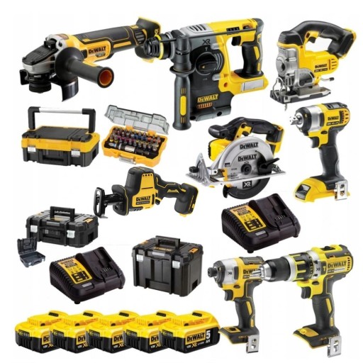 DEWALT ZESTAW NARZĘDZI COMBO 8 elem 18V 5x5.0Ah