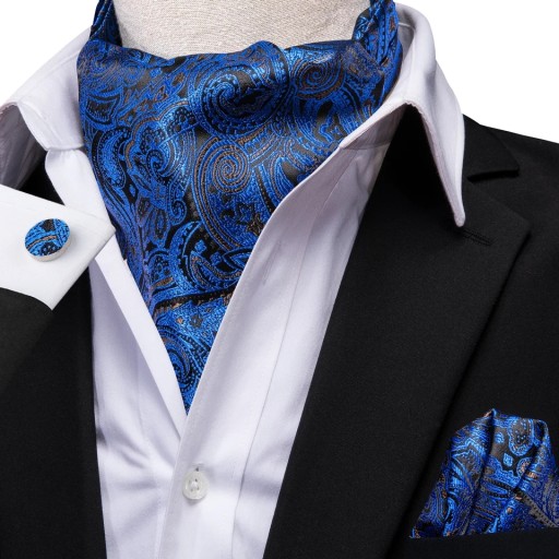 Мужской комплект жаккардовых шалей Ascot, запонки POCKET CHECK, доставка24