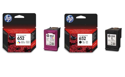 Комплект из 2 картриджей HP 652, оригинальные, черный + цветной