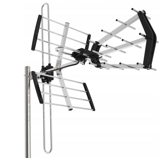 ANTENA Kierunkowa TV Naziemnej DVB-T2 MUXy 4K HD Filtr LTE 80km + KABEL 20m