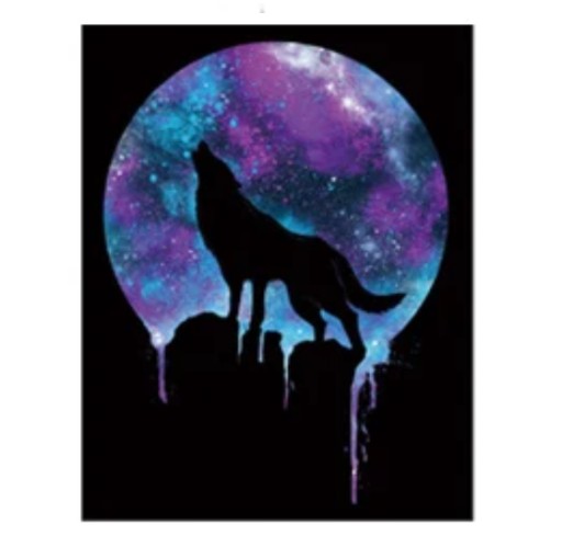 MGJ WILK БОЛЬШАЯ ТЕРМОНАКЛЕЙКА WOLF 24см x 19см R-21/c