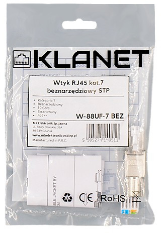 РАЗЪЕМ RJ45 STP РАЗЪЕМ CAT.6A CAT.7 БЕЗ ИНСТРУМЕНТОВ