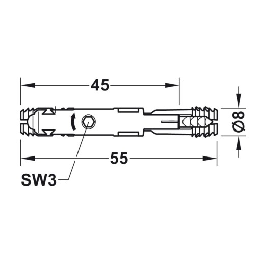 IXCONNECT SC 8/60 эксцентриковый разъем HAFELE 50 шт.