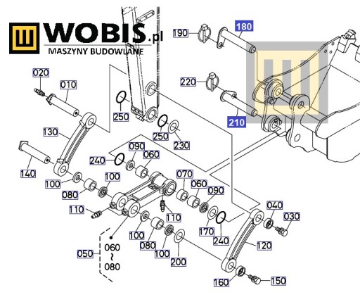Палец ковша KUBOTA U48-4, U55-4 - RD45166790