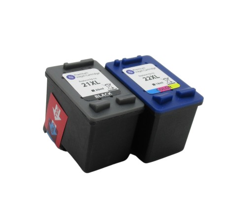 2x ЧЕРНИЛА INKDIGO ДЛЯ ПРИНТЕРА HP 21 HP 22 — НАБОР