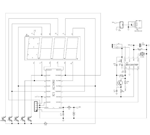 Radio FM Cyfrowe z wyświetlaczem led diy kit