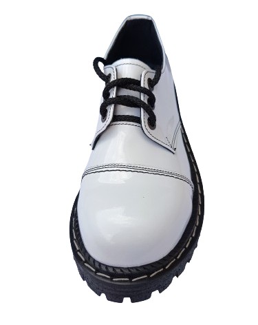 Полуботинки CLASSIC WHITE, лакированная кожа STEELNOSE, размер 39