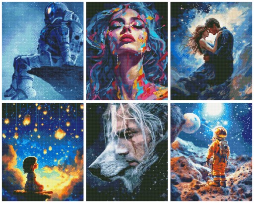 DIAMOND PAINTING 5D z RAMĄ Haft Diamentowy Duży Wiedźmin Mozaika 40x50 cm