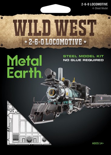 Локомотив Metal Earth Wild West 2-6-0 3D модель