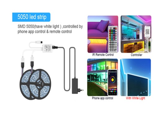 СВЕТОДИОДНАЯ ЛЕНТА 20М RGB 5050 ВОДОНЕПРОНИЦАЕМЫЕ ЦВЕТНЫЕ СВЕТОДИОДЫ