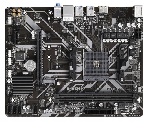 Материнская плата B450M K AM4 2DDR4 HDMI USB 3.2 M.2