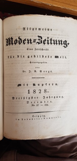 Moden-zeitung октябрь-декабрь 1828 г. /16 цветных литографий.