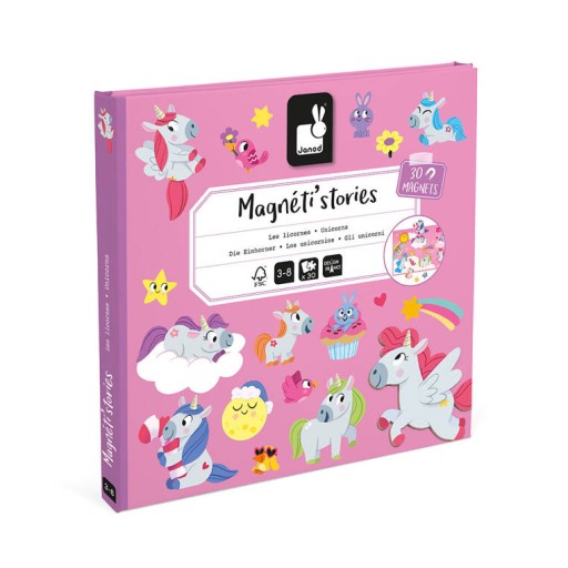 Магнитный пазл Magneti'stories Unicorns для детей 3 лет+, Janod