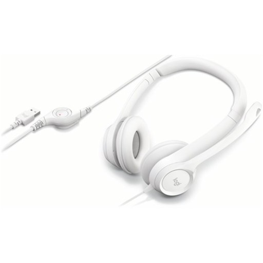 USB-наушники Logitech H390 с микрофоном 1,9M OFF-WHITE, 20 Гц–20 кГц ИДЕАЛЬНО