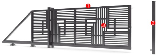 Brama Wjazdowa Przesuwna FREESTYLE BR.15.1.2 Ocynk RAL Antracyt 120x300 cm