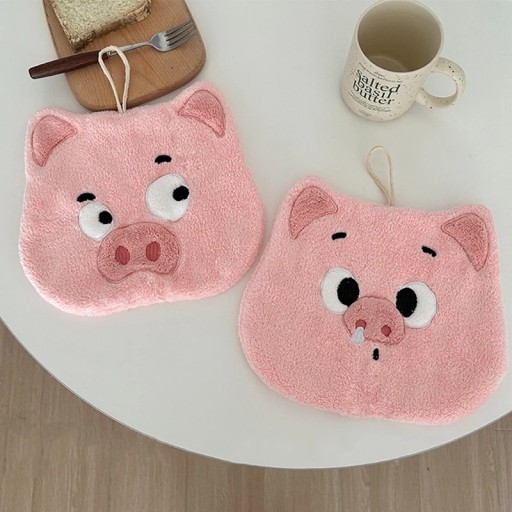 Полотенце для рук с мультяшным рисунком милого животного, Coral Velvet