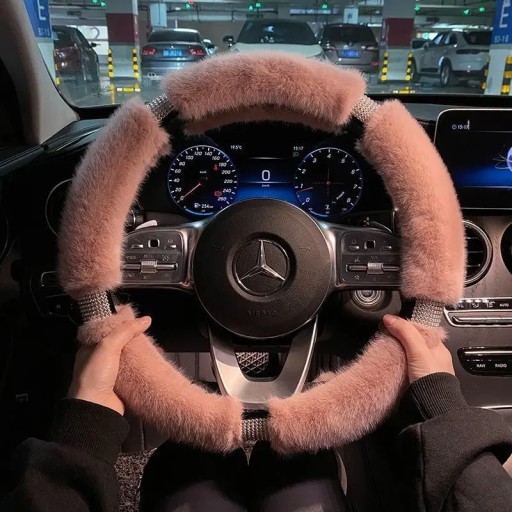 Чехол на руль Зимний плюшевый чехол на руль автомобиля