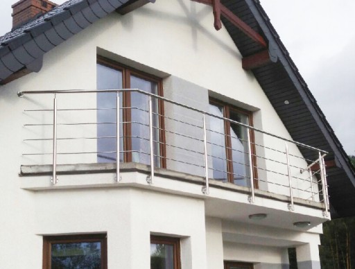 Balustrada nierdzewna, balkonowa, schodowa, barierka 5 x Ø12 mm długość 1 m