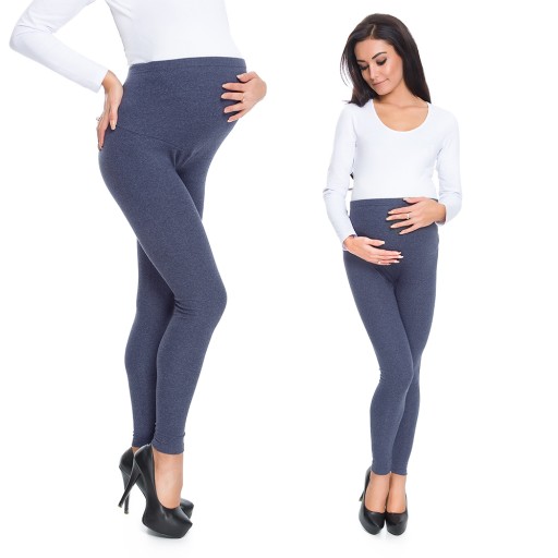 LEGGINSY CIĄŻOWE OCIEPLANE DAMSKIE Z PANELEM GETRY