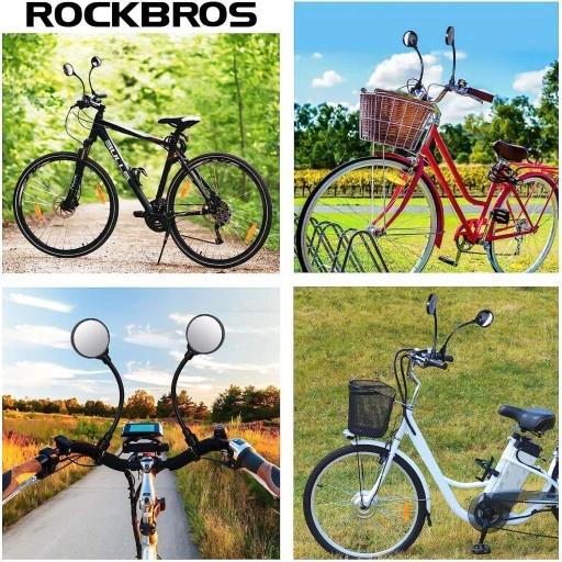 2X LUSTERKA ROWEROWE MTB SZOSOWE E-BIKE SZTYWNE I REGULOWANE 38CM 2SZT.