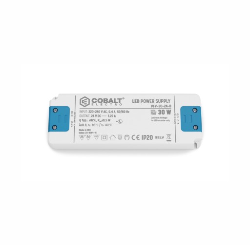 БЛОК ПИТАНИЯ ДЛЯ СВЕТОДИОДНЫХ ЛЕНТ ULTRA SLIM IP20 PFV 30Вт 24В