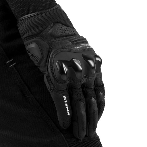 Короткие мотоциклетные перчатки SHIMA SPARK 3.0 BLACK, черные, БЕСПЛАТНЫЕ ПОДАРКИ