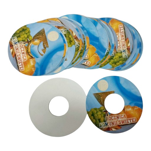 ПРИНТ ДЛЯ DVD САМОКЛЕЯЩАЯСЯ НАКЛЕЙКА СВЯТОЕ ПРИЧИНЕНИЕ ЮБИЛЕЙ 10 ШТ.