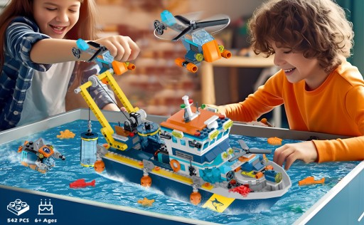 КОНСТРУКТОР «КОРАБЛЬ OCEAN EXPLORER» С СВЕТОДИОДАМИ — ОБУЧАЮЩАЯ ИГРУШКА, 542 ЭЛЕМЕНТА, ДЛЯ ДЕТЕЙ ОТ 6 ЛЕТ