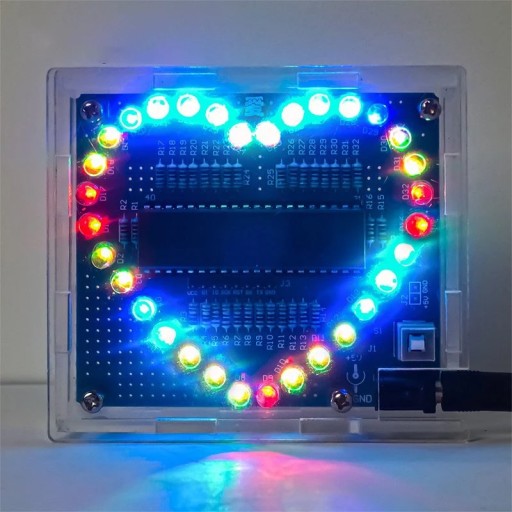 Mega Heart 32 светодиода RGB Multicolor + набор для самостоятельного изготовления корпуса