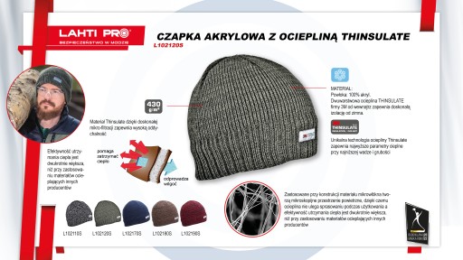 LAHTI PRO Зимняя шапка с утеплителем THINSULATE 3M