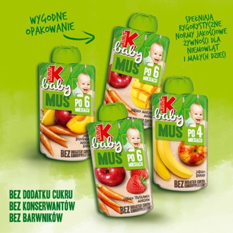 Kubuś Baby MUS яблоко-клубника-морковь 9x