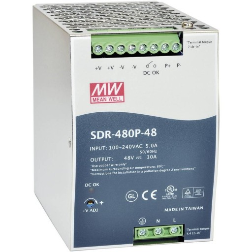 Zasilacz na szynę DIN Mean Well SDR-480P-24