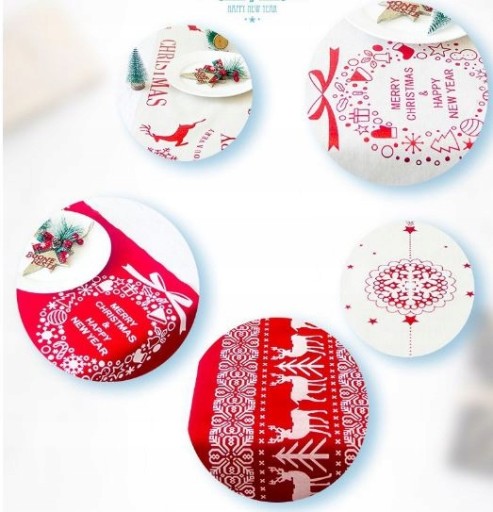 Новогодняя дорожка для стола Christmas 28х270 см с узором из органзы ПЛАТЬЕ