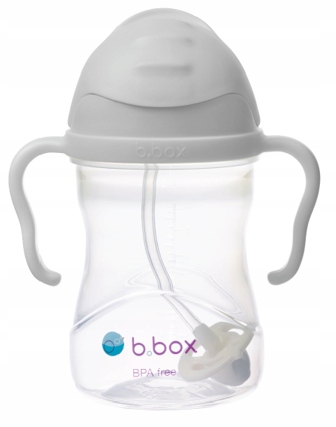 KUBEK NIEKAPEK B.BOX SZARY 240 ML OBCIĄŻONA SŁOMKA