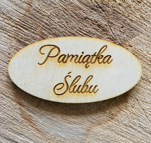 Tabliczka z napisem pamiątka ślubu ślub grawer 7cm
