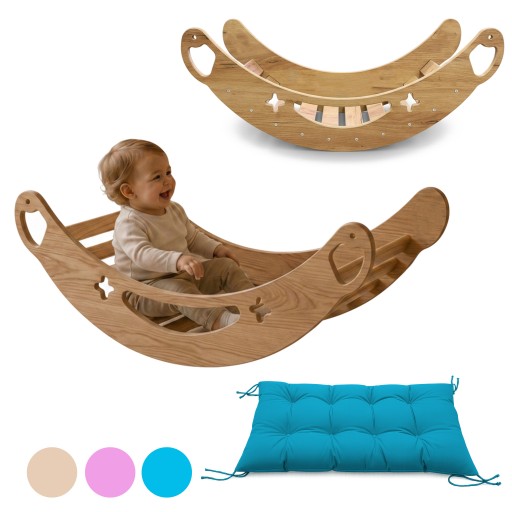 Качалка Монтессори «5 в 1»: письменный стол, стул, лестница для лазания, Wood Style