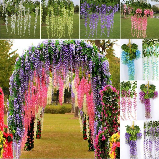 Искусственная глициния Wisteria Laburnum 110 см 12 шт.