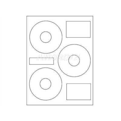 Наклейки Drescher для CD/DVD 3 глянцевые 75 шт.